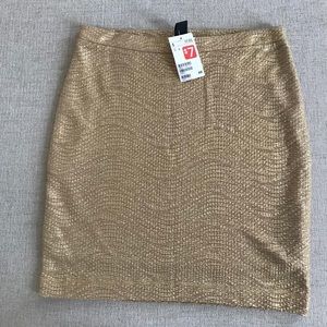 H&M NWT gold mini skirt